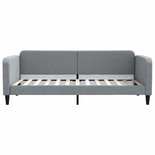vidaXL Tagesbett Hellgrau 90x200 cm Stoff