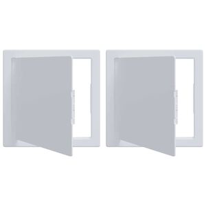 vidaXL Zugangspanels 2 pcs Wei&szlig; 15 x 15 cm ABS Kunststoff