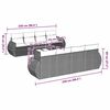 vidaXL 9-tlg. Garten-Sofagarnitur mit Kissen Hellgrau Poly Rattan