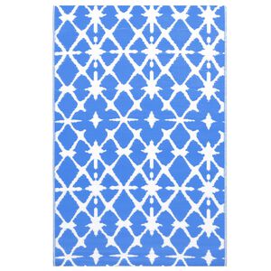 vidaXL Outdoor-Teppich ARAKIL Wei&szlig; und Blau 120x180 cm PP