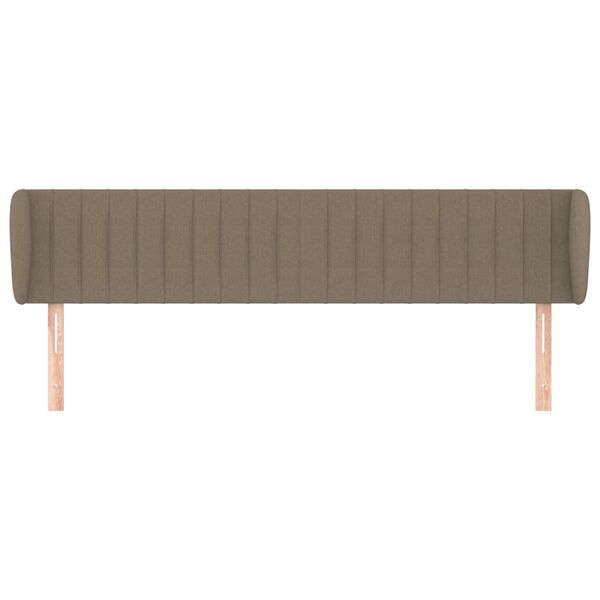 vidaXL Kopfteil mit Ohren Taupe 163x23x78/88 cm Stoff