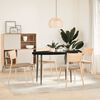 vidaXL Tischplatte Dunkelbraun 120x60x4 cm Massivholz Eiche Oval
