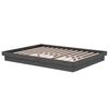 vidaXL Massivholzbett Grau 135x190 cm