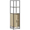 vidaXL Highboard Sonoma-Eiche 35,5x35x139 cm Holzwerkstoff Metall