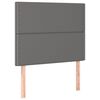 vidaXL Boxspringbett mit Matratze & LED Grau 80x200 cm Kunstleder
