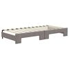 vidaXL Tagesbett Ausziehbar Taupe 90x200 cm Stoff