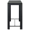 vidaXL 7-tlg. Garten-Bar-Set mit Armlehnen Poly Rattan Schwarz