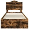 vidaXL Bettrahmen Ger&auml;ucherte Eiche 90 x 190 cm Holzwerkstoff