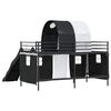 vidaXL Kinder-Etagenbett Schwarz 79,5 x 200 cm Metall