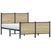 vidaXL Metallbett ohne Matratze Sonoma-Eiche 120x200 cm