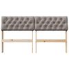 vidaXL Gepolstertes Kopfteil Taupe 160 cm Massives Kiefernholz