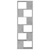 vidaXL Bücherregal Raumteiler Betongrau 60x24x186 cm Holzwerkstoff