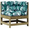vidaXL 5-tlg. Garten-Lounge-Set mit Kissen Impr&auml;gniertes Kiefernholz