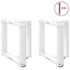 vidaXL Couchtischbeine T-Form 2 Stk. Wei&szlig; 50x25x(42-43) cm Stahl