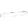 vidaXL Tischplatte 120x60x3,8 cm Oval Raues Massives Mangoholz