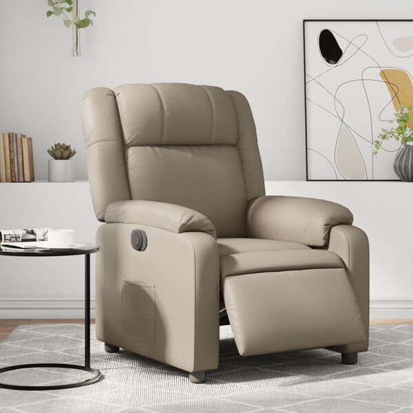 vidaXL Relaxsessel Elektrisch Cappuccino-Braun Kunstleder