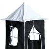 vidaXL Kinderhochbett mit Turm Wei&szlig; & Schwarz 80x200 cm Kiefernholz