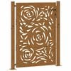 vidaXL Gartentor 100x125 cm Verwitterungsstahl Flammendesign