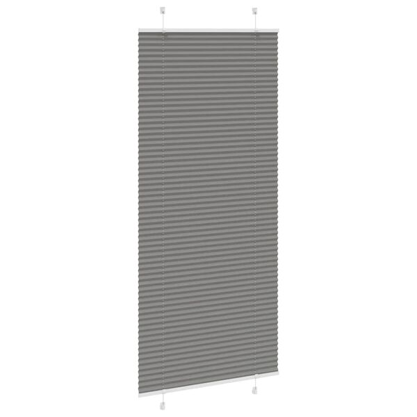 vidaXL Plissee Anthrazit 90x200 cm Stoffbreite 89,4 cm Polyester