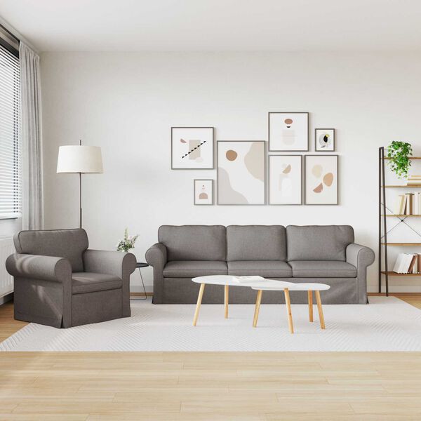 vidaXL Sofa 2 pcs Taupe