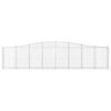 vidaXL Gabionen mit Hochbogen 25 Stk. 400x30x80/100cm Verzinktes Eisen