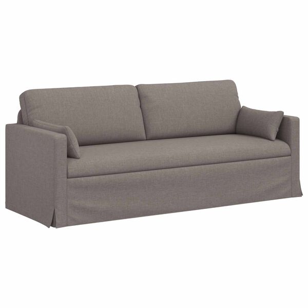 vidaXL Sofa 180cm Taupe Metall