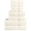 vidaXL 8 tlg. Premium-Handtuch-Set SOLUND Creme 600 g/m&sup2;