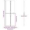 vidaXL Walk-in Duschwand Schwarz 70 x 6.5 x 190 cm
