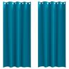 vidaXL Verdunkelungs-Vorh&auml;nge mit Ringen 2 stk. T&uuml;rkis 225 x 140 cm