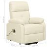 vidaXL Massagesessel mit Aufstehhilfe Creme Stoff