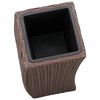 vidaXL Garten-Hochbeete 3-tlg. Poly Rattan Braun