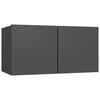 vidaXL 3-tlg. TV-Schrank-Set Grau Holzwerkstoff