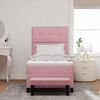 vidaXL Boxspringbett mit Matratze mit Kopfteil Rosa 80 x 200 cm Samt