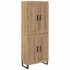 vidaXL Highboard 2 pcs Artisan-Eiche 69,5 x 34 x 180 cm Holzwerkstoff