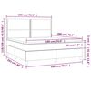 vidaXL Boxspringbett mit Matratze Hellgrau 180x200 cm Stoff