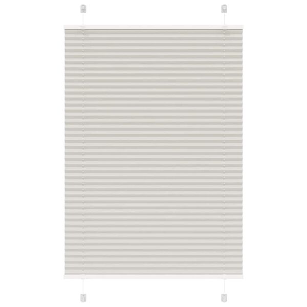 vidaXL Plissee Hellgrau 85x100 cm Stoffbreite 84,4 cm Polyester