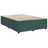 vidaXL Boxspringbett mit Matratze Dunkelgr&uuml;n 140x190 cm Samt