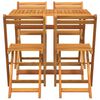 vidaXL Bistrogarnitur 5 pcs &Ouml;l-Natur Massivholz Akazie
