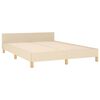 vidaXL Bettgestell ohne Matratze Creme 140x200 cm Stoff