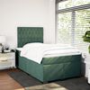 vidaXL Boxspringbett mit Matratze Dunkelgr&uuml;n 120x200 cm Samt