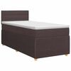 vidaXL Boxspringbett mit Matratze Dunkelbraun 90 x 190 cm Stoff