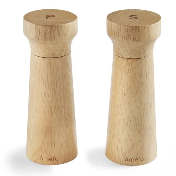 Amefa 2-teiliges Salz- und Pfefferm&uuml;hlen-Set 15 cm Holz