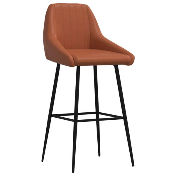 vidaXL Barhocker Hellbraun Kunstleder