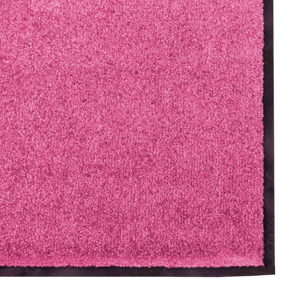 vidaXL Fu&szlig;matte Rosa und Schwarz 120 x 300 cm Polyamid und PVC