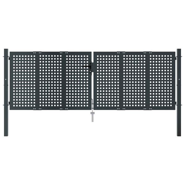 vidaXL Gartentor Anthrazit 300x75 cm Stahl