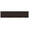 vidaXL Tischplatte Dunkelbraun 220x50x(2-4)cm Massivholz Eiche