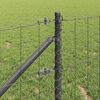 vidaXL Zaun mit Pfosten Grau 0.4 x 50 m Stahl
