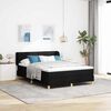 vidaXL Boxspringbett mit Matratze Schwarz 140 x 200 cm Stoff