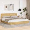 vidaXL Massivholzbett mit Kopfteil ohne Matratze 180x200 cm Eichenholz
