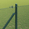 vidaXL Zaunpfosten Gr&uuml;n 25 x 1,4 m (12 x 12 mm Netz) Stahl und PVC